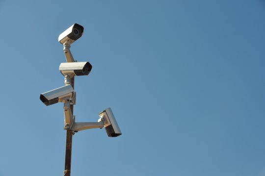 A picture of surveillance cameras